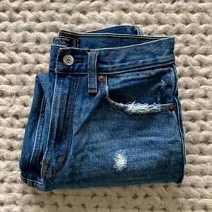 A&F Distressed Mom Jean